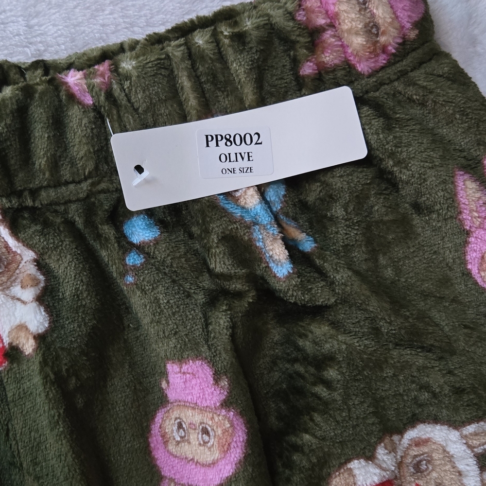 Women's Olive Pajama Pants - Picture 3 of 4